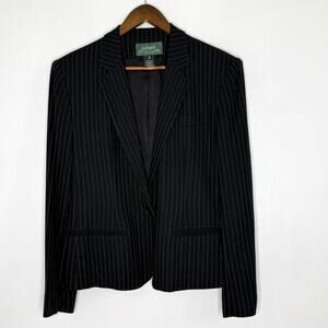Lauren Ralph Lauren Black Pinstripe Blazer Women’s 10